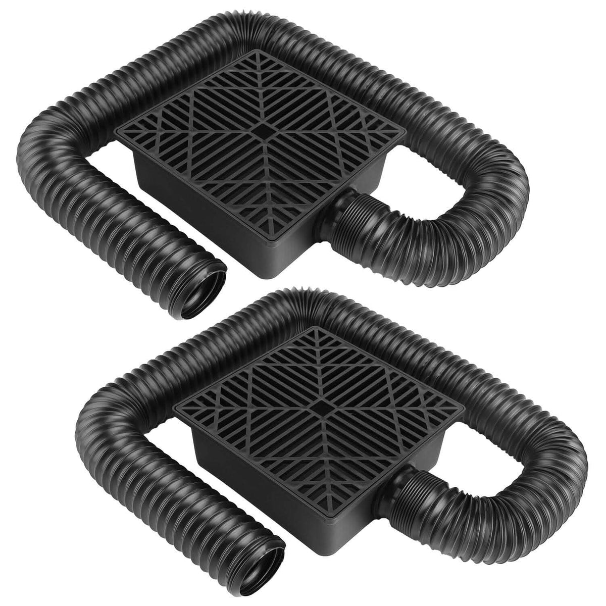 2-Pack: Gutter Downspout Extension Low Profile No Deep Digging Catch - A-1 Thread Vault