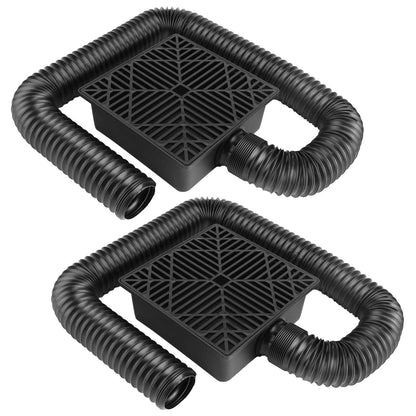 2-Pack: Gutter Downspout Extension Low Profile No Deep Digging Catch - A-1 Thread Vault