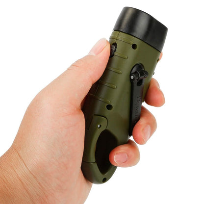 2-Pack: Hand Crank Solar Powered Flashlight - A-1 Thread Vault