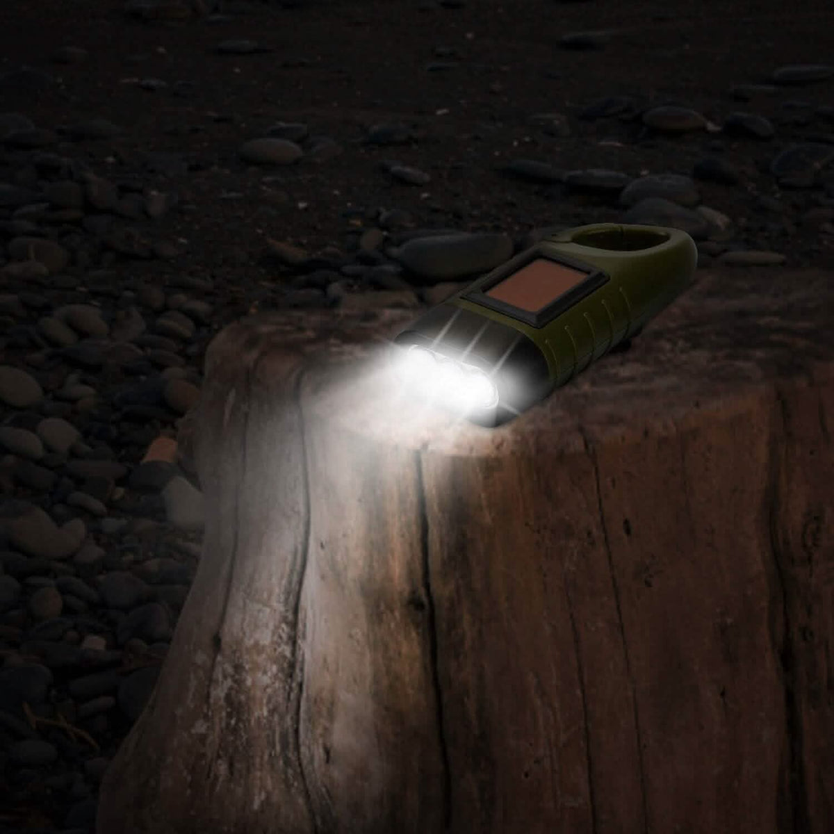 2-Pack: Hand Crank Solar Powered Flashlight - A-1 Thread Vault