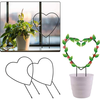 2-Pack: Heart-Shaped Plant Support Stake - A-1 Thread Vault