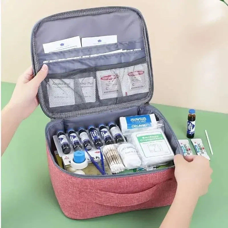 2-Pack: Household Medical Storage Bag with Outdoor Camping First Aid Kit Pill Case - A-1 Thread Vault