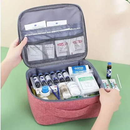 2-Pack: Household Medical Storage Bag with Outdoor Camping First Aid Kit Pill Case - A-1 Thread Vault