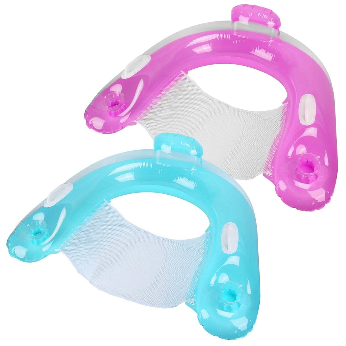 2-Pack: Inflatable Float Pool Chair with Cup Holder Arm Rest - A-1 Thread Vault
