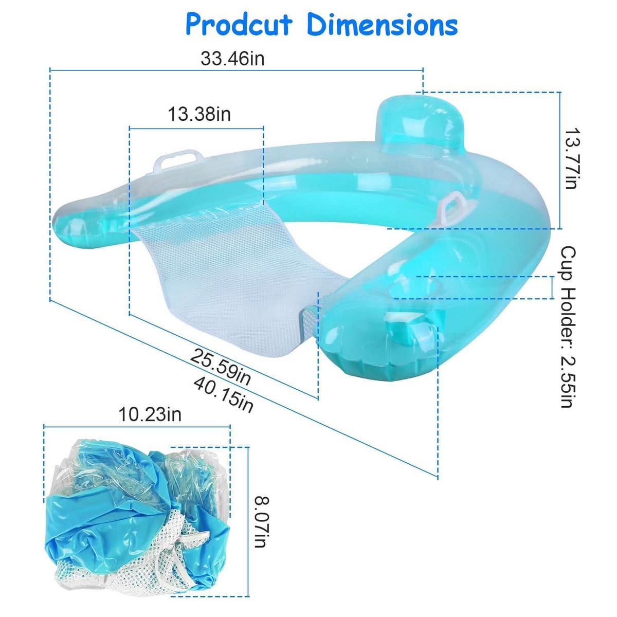 2-Pack: Inflatable Float Pool Chair with Cup Holder Arm Rest - A-1 Thread Vault