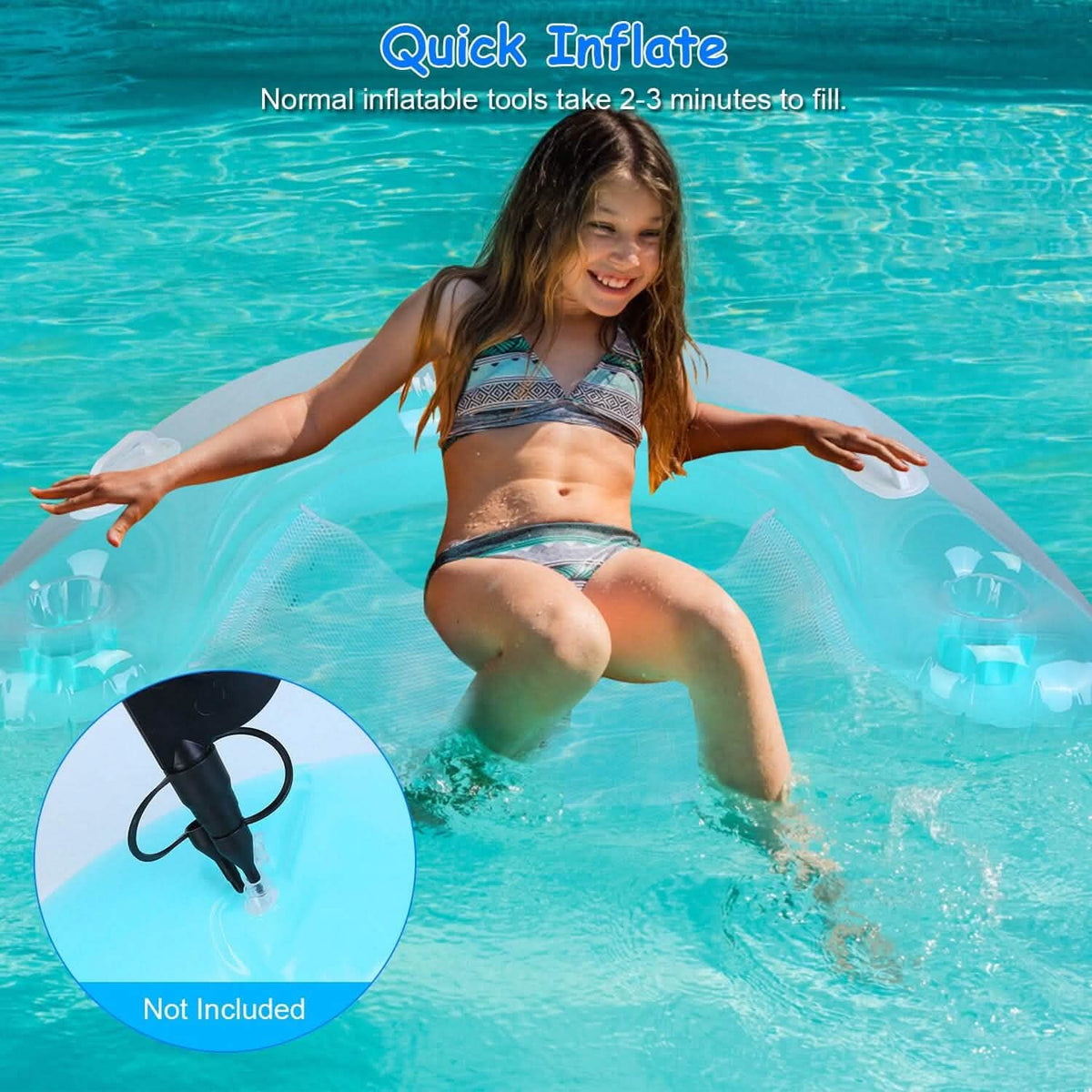2-Pack: Inflatable Float Pool Chair with Cup Holder Arm Rest - A-1 Thread Vault
