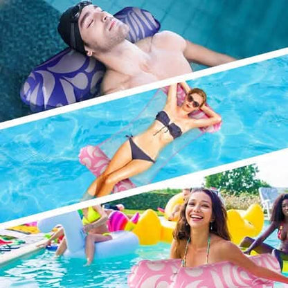 2-Pack: Inflatable Water Hammock Aqua Loungers for Swimming Pool or Beach - A-1 Thread Vault