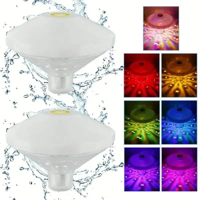 2-Pack: LED Color Changing Floating Pool Lights with 8 Modes Lighting - A-1 Thread Vault