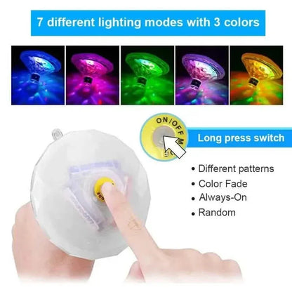 2-Pack: LED Color Changing Floating Pool Lights with 8 Modes Lighting - A-1 Thread Vault