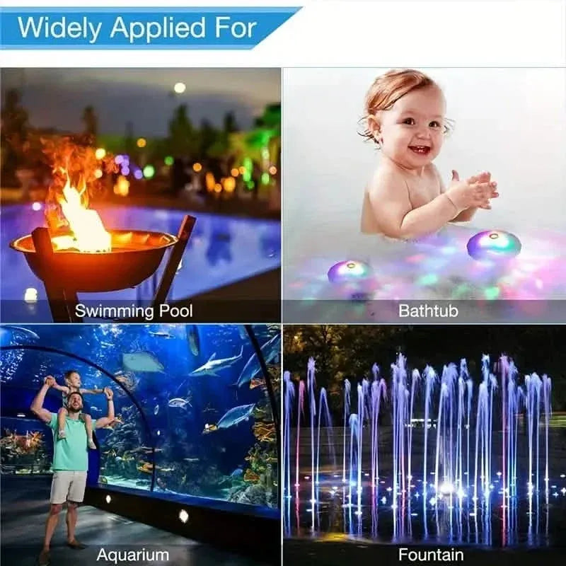 2-Pack: LED Color Changing Floating Pool Lights with 8 Modes Lighting - A-1 Thread Vault