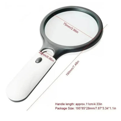 2-Pack: LED Light 45x Magnifying Glass Lens Mini Pocket Handheld Microscope - A-1 Thread Vault
