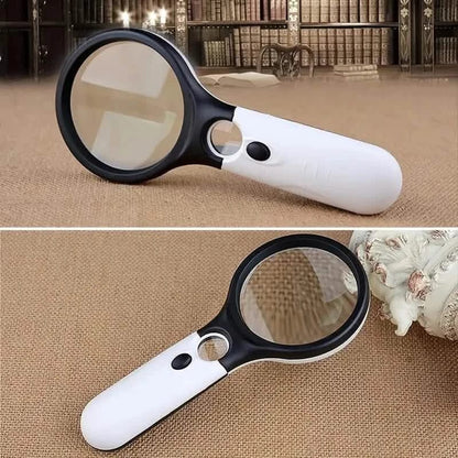 2-Pack: LED Light 45x Magnifying Glass Lens Mini Pocket Handheld Microscope - A-1 Thread Vault