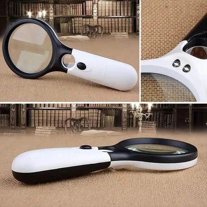 2-Pack: LED Light 45x Magnifying Glass Lens Mini Pocket Handheld Microscope - A-1 Thread Vault