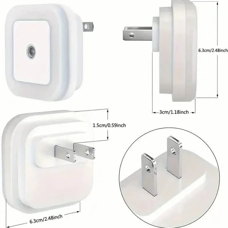 2-Pack: LED Night Light, Plug-in Wall Sconce with Auto Dusk to Dawn Sensor - A-1 Thread Vault