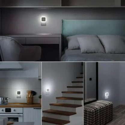 2-Pack: LED Night Light, Plug-in Wall Sconce with Auto Dusk to Dawn Sensor - A-1 Thread Vault