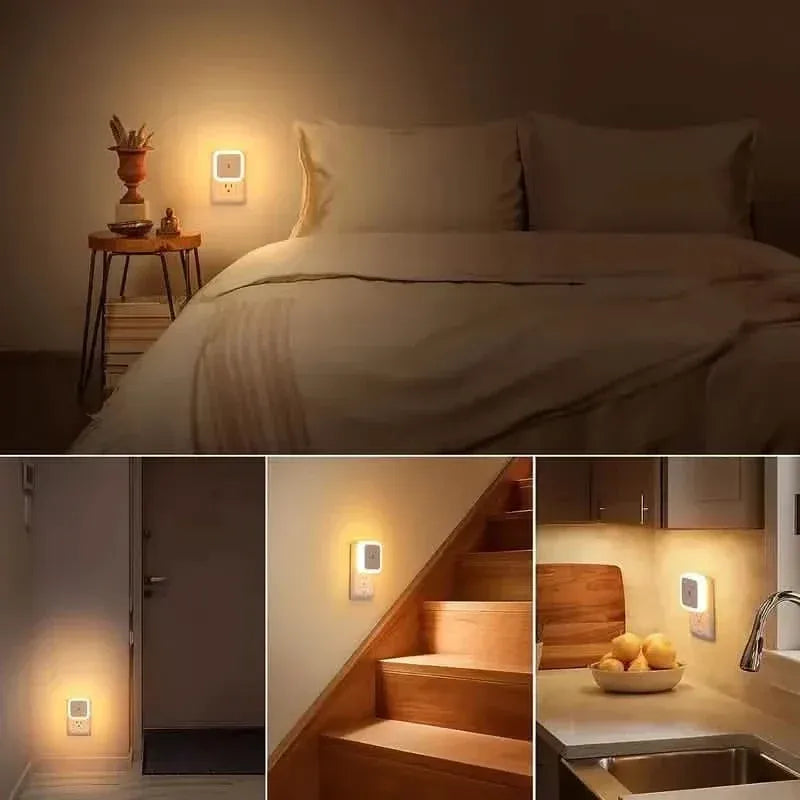 2-Pack: LED Night Light, Plug-in Wall Sconce with Auto Dusk to Dawn Sensor - A-1 Thread Vault