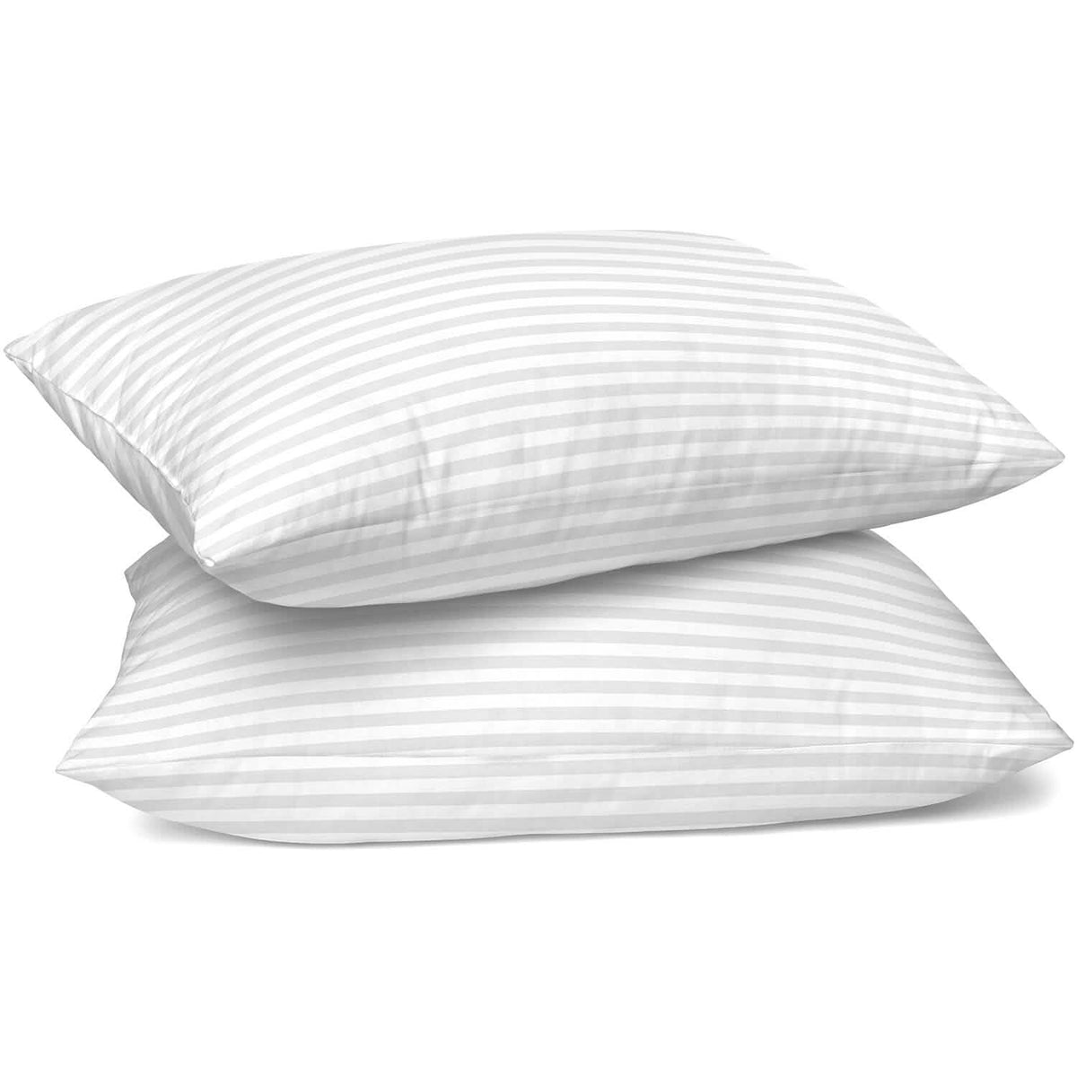 2-Pack: Lux Decor Collection Cotton Stripe Pillow Plush Bed Pillows Set - A-1 Thread Vault