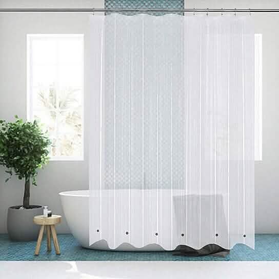 2-Pack: Magnetic Mildew Resistant Solid Vinyl Shower Curtain Liners - A-1 Thread Vault