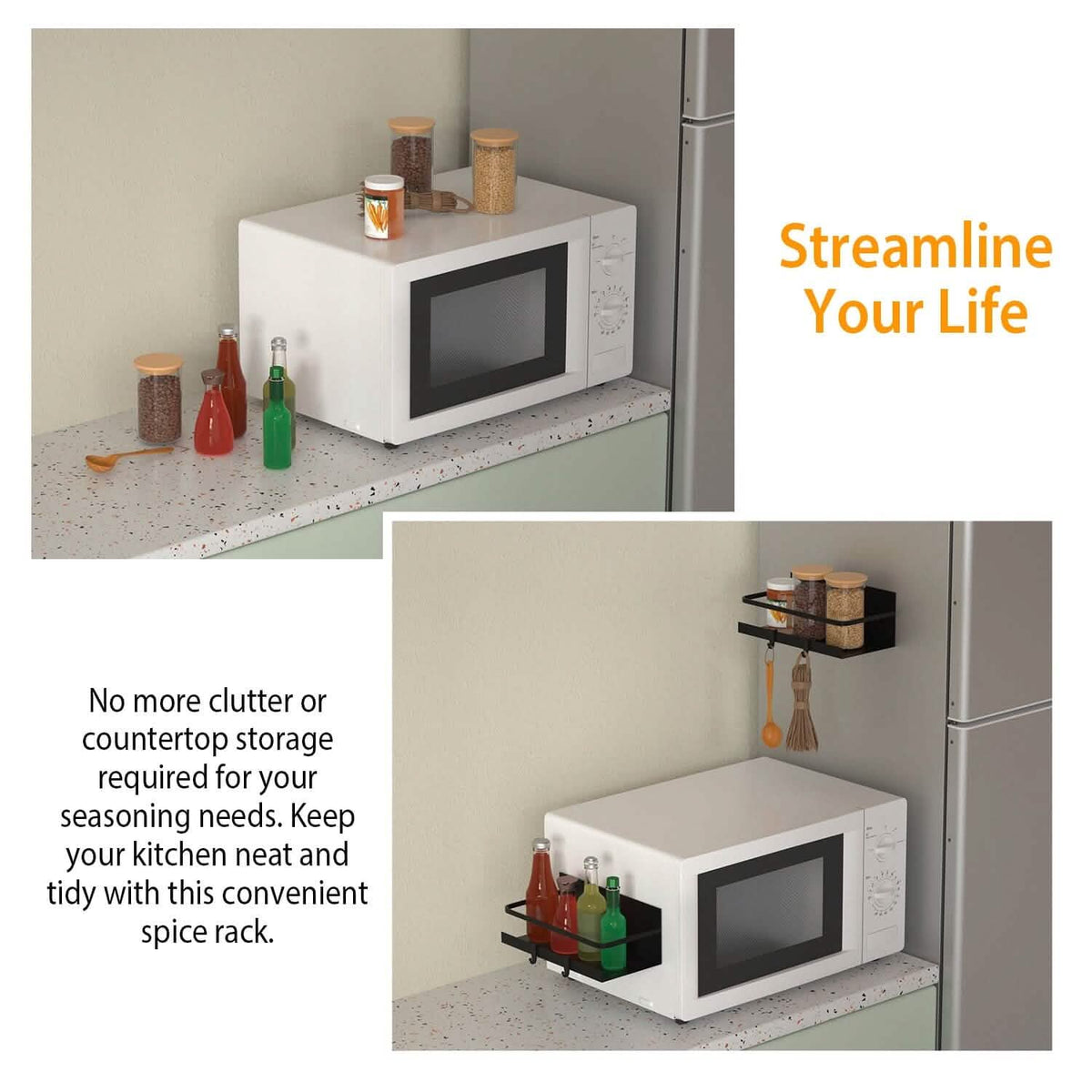 2-Pack: Magnetic Spice Holder Rack Organizer - A-1 Thread Vault