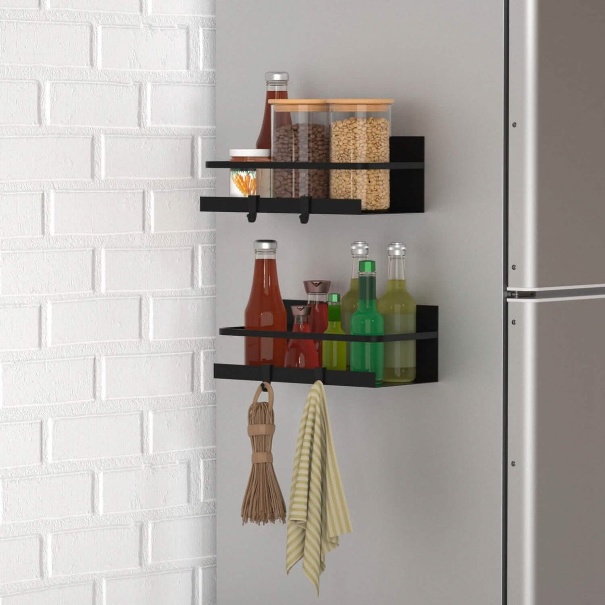2-Pack: Magnetic Spice Holder Rack Organizer - A-1 Thread Vault