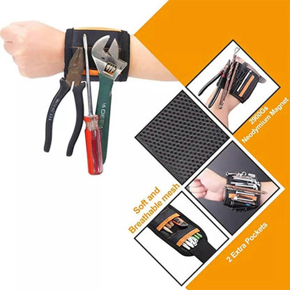 2-Pack: Magnetic Wristband with 15 Strong Magnets - A-1 Thread Vault