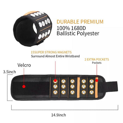 2-Pack: Magnetic Wristband with 15 Strong Magnets - A-1 Thread Vault