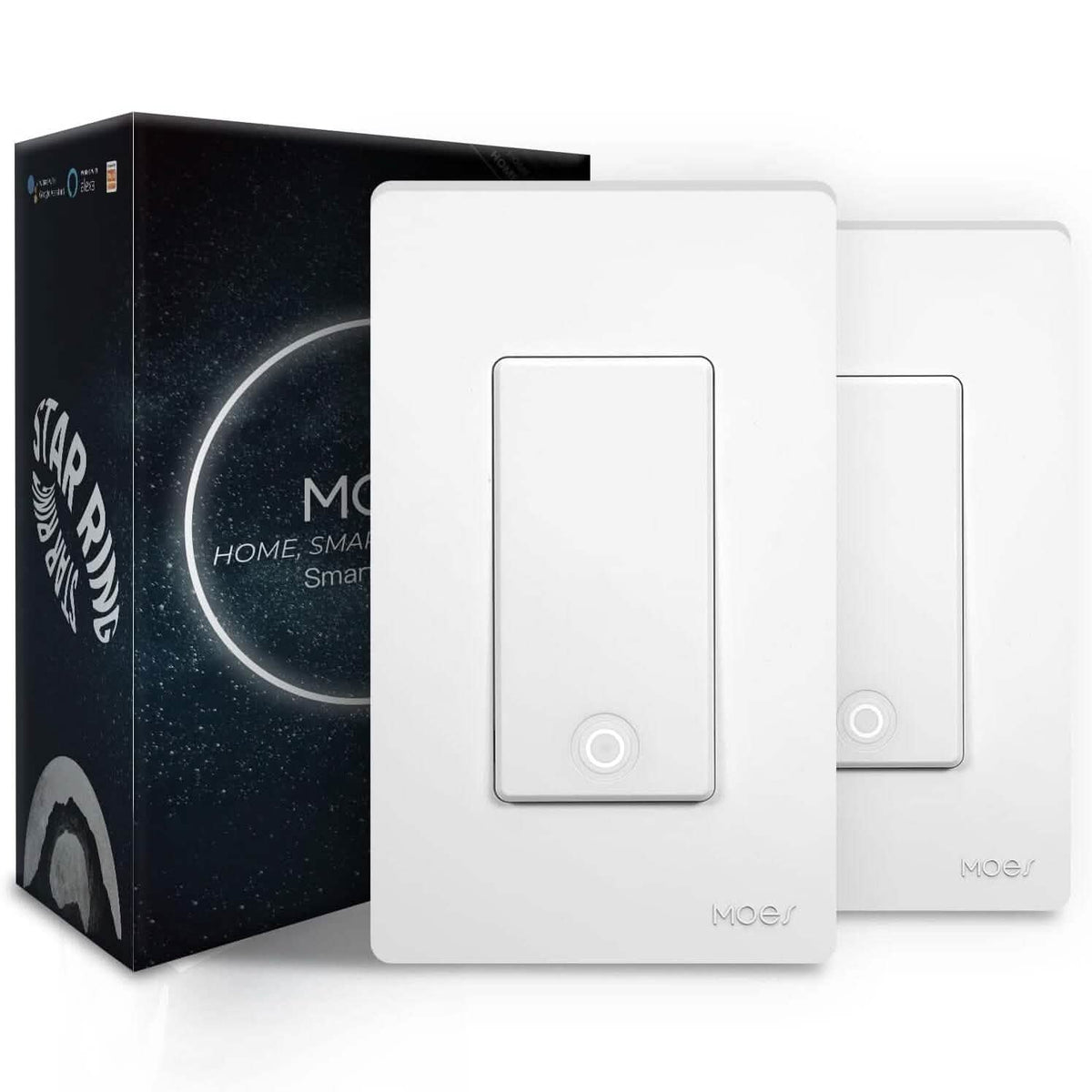 2-Pack: MOES 3 Way Smart Light Switch 2nd Generation (Refurbished) - A-1 Thread Vault