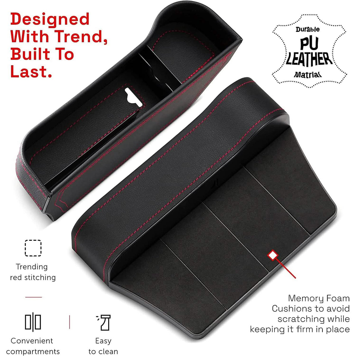 2-Pack: PerPlus Car Seat Gap Filler Organizer - A-1 Thread Vault