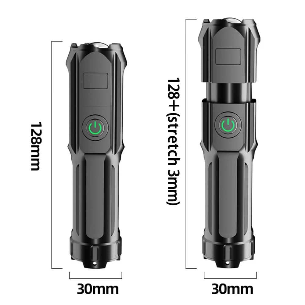 2-Pack: Portable and Multi-Functional Telescopic Zoomable Flashlight - A-1 Thread Vault
