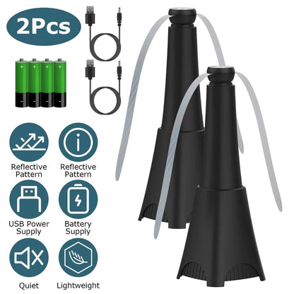 2-Pack: Portable Reflective Fly Repellent Fan Rechargeable Battery Powered - A-1 Thread Vault