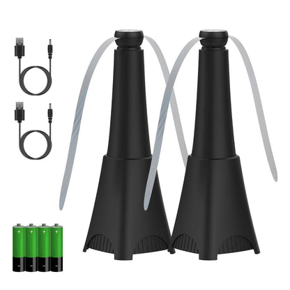 2-Pack: Portable Reflective Fly Repellent Fan Rechargeable Battery Powered - A-1 Thread Vault