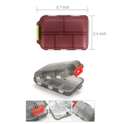 2-Pack: Portable Weekly Travel Pill Organizer Case - A-1 Thread Vault