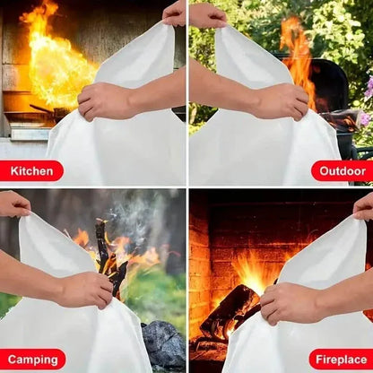 2-Pack: Premium Fiberglass Fire Blankets - Heat-Resistant, Compact and Reusable - A-1 Thread Vault