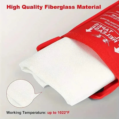 2-Pack: Premium Fiberglass Fire Blankets - Heat-Resistant, Compact and Reusable - A-1 Thread Vault