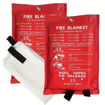 2-Pack: Premium Fiberglass Fire Blankets - Heat-Resistant, Compact and Reusable - A-1 Thread Vault