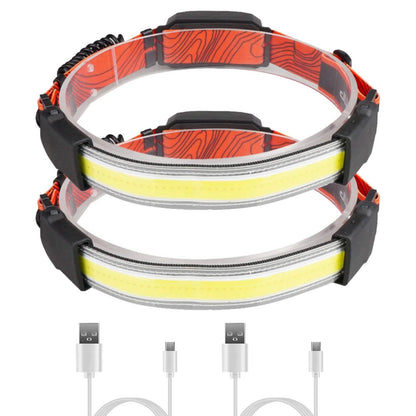 2-Pack: Rechargeable Headlamp 3 Light Modes Hand-Free - A-1 Thread Vault