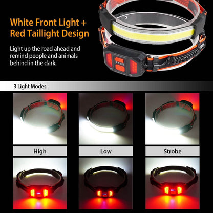 2-Pack: Rechargeable Headlamp 3 Light Modes Hand-Free - A-1 Thread Vault