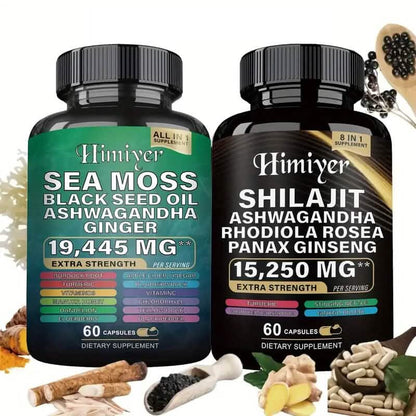 2-Pack: Shilajit + Sea Moss High Potency Vitality Combo - A-1 Thread Vault