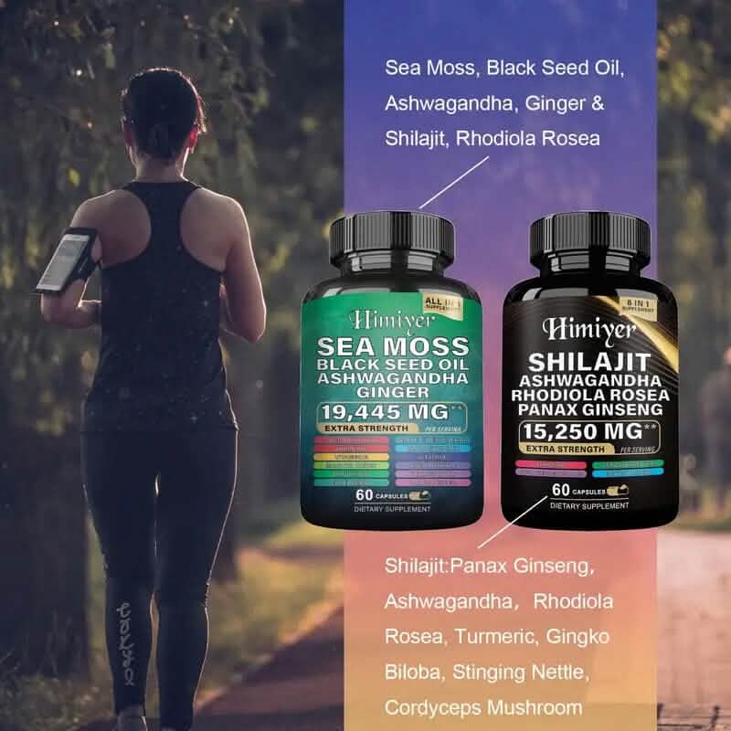 2-Pack: Shilajit + Sea Moss High Potency Vitality Combo - A-1 Thread Vault