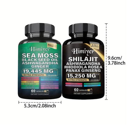 2-Pack: Shilajit + Sea Moss High Potency Vitality Combo - A-1 Thread Vault