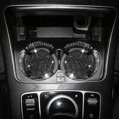 2-Pack: Shimmering Diamond Car Cup Mats - A-1 Thread Vault