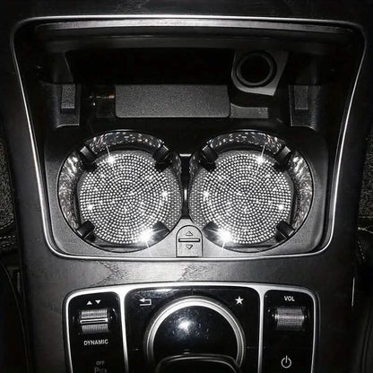 2-Pack: Shimmering Diamond Car Cup Mats - A-1 Thread Vault