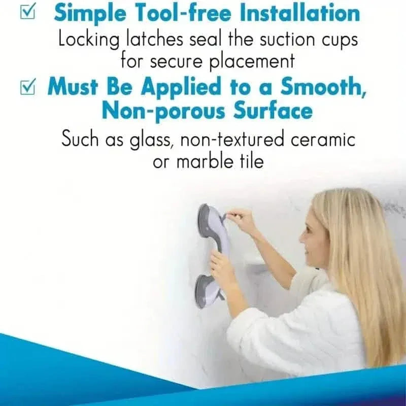 2-Pack: Shower Handle Grab Bars For Bathtubs And Showers - A-1 Thread Vault