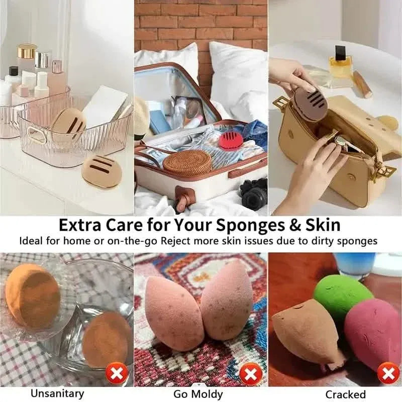 2-Pack: Silicone Makeup Sponge Holder Case - A-1 Thread Vault