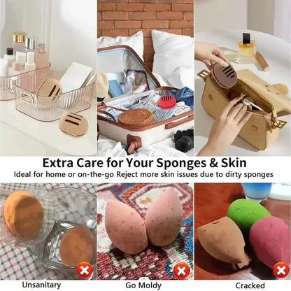 2-Pack: Silicone Makeup Sponge Holder Case - A-1 Thread Vault