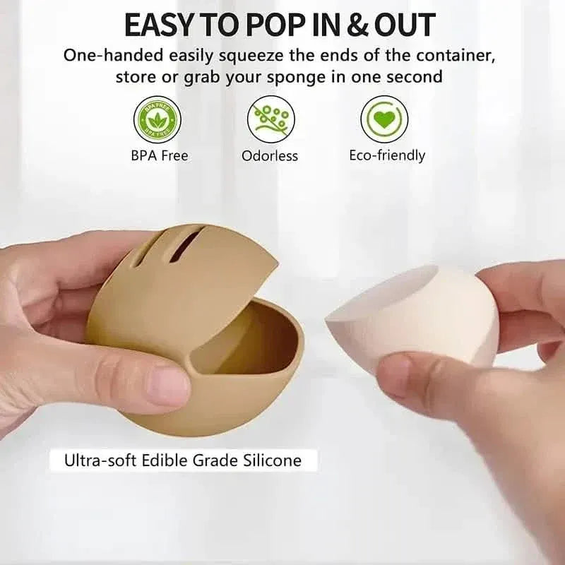 2-Pack: Silicone Makeup Sponge Holder Case - A-1 Thread Vault