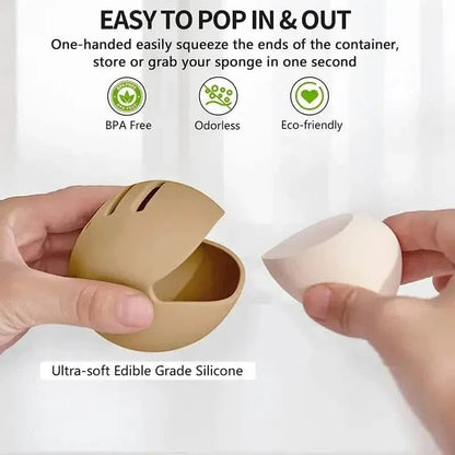 2-Pack: Silicone Makeup Sponge Holder Case - A-1 Thread Vault
