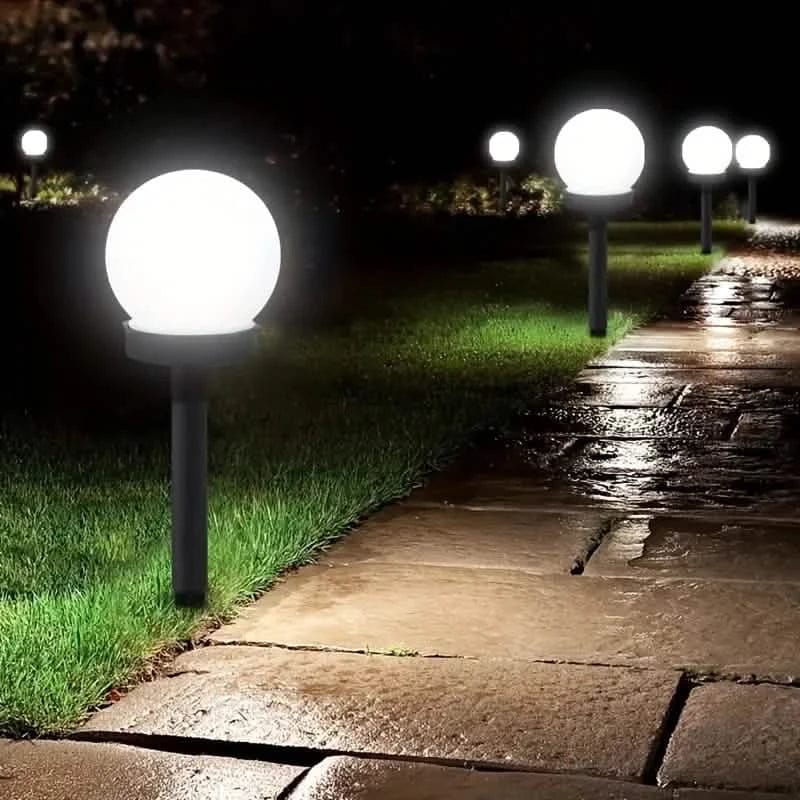 2-Pack: Solar LED Globe Powered Garden Light - A-1 Thread Vault