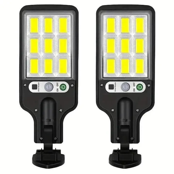 2-Pack: Solar Outdoor Security Street Lighting, 3 Modes With Wireless Motion Sensing and Remote Control - A-1 Thread Vault