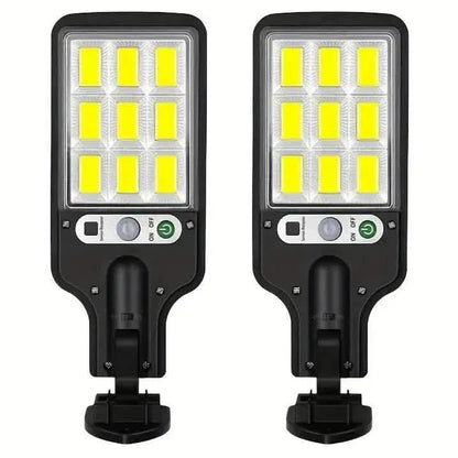 2-Pack: Solar Outdoor Security Street Lighting, 3 Modes With Wireless Motion Sensing and Remote Control - A-1 Thread Vault